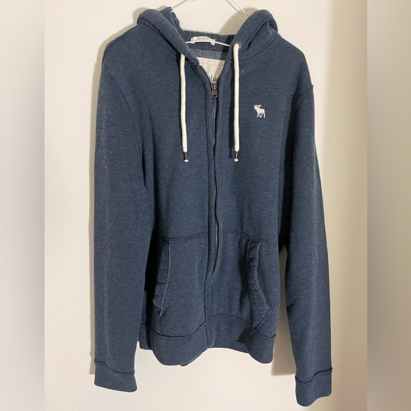 Abercrombie Navy Blue zip-up fleece inside - Picture 1 of 15